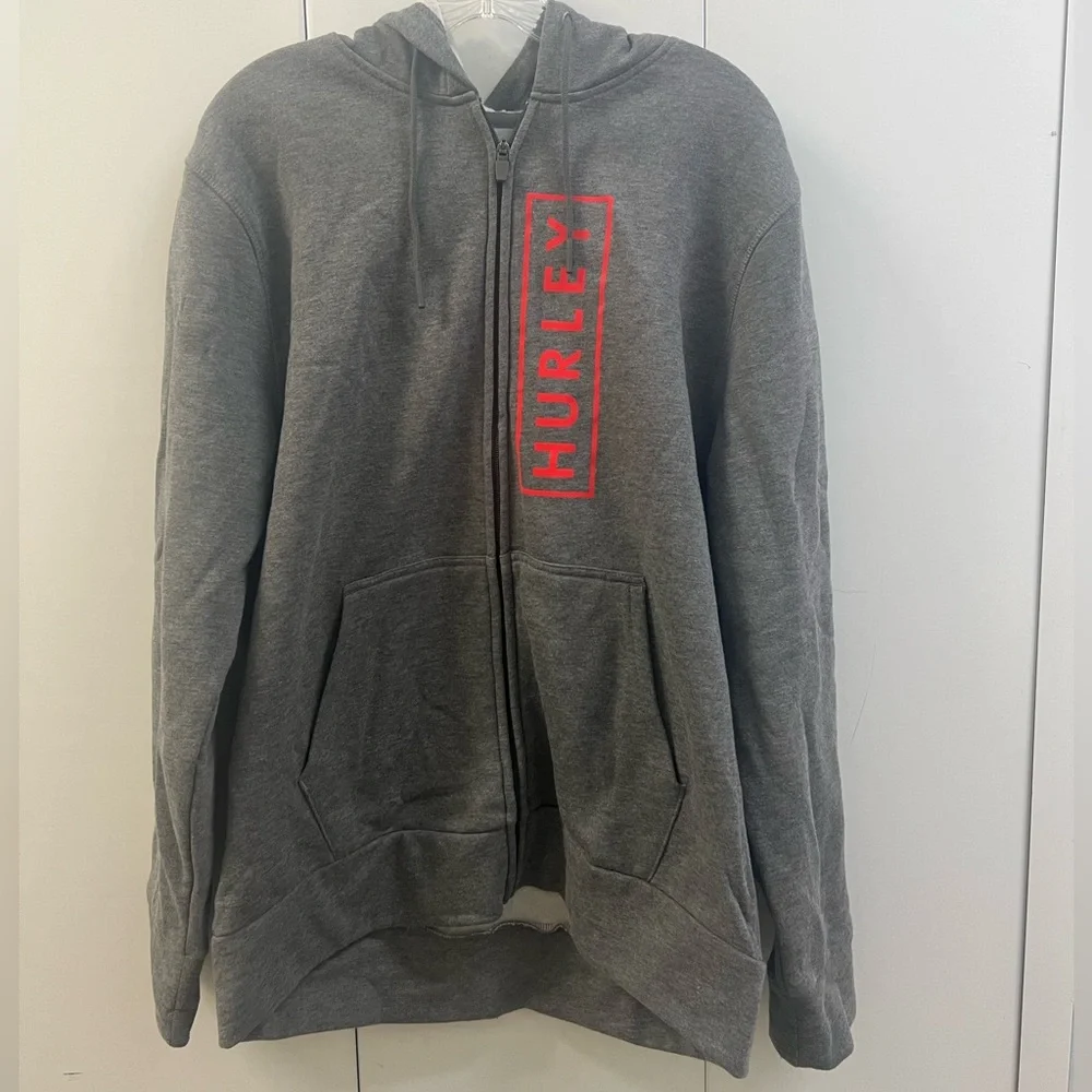 Like New Hurley Long Sleeve Zipper Jacket with Hood